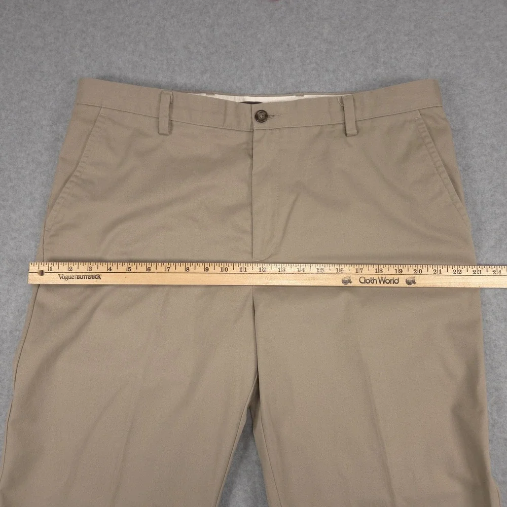 Dockers D3 Mens 38x29 Beige Khaki Flat Front Casual Chino Pants School